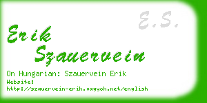 erik szauervein business card